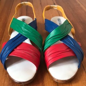 Vintage 80’s Rainbow Sandals